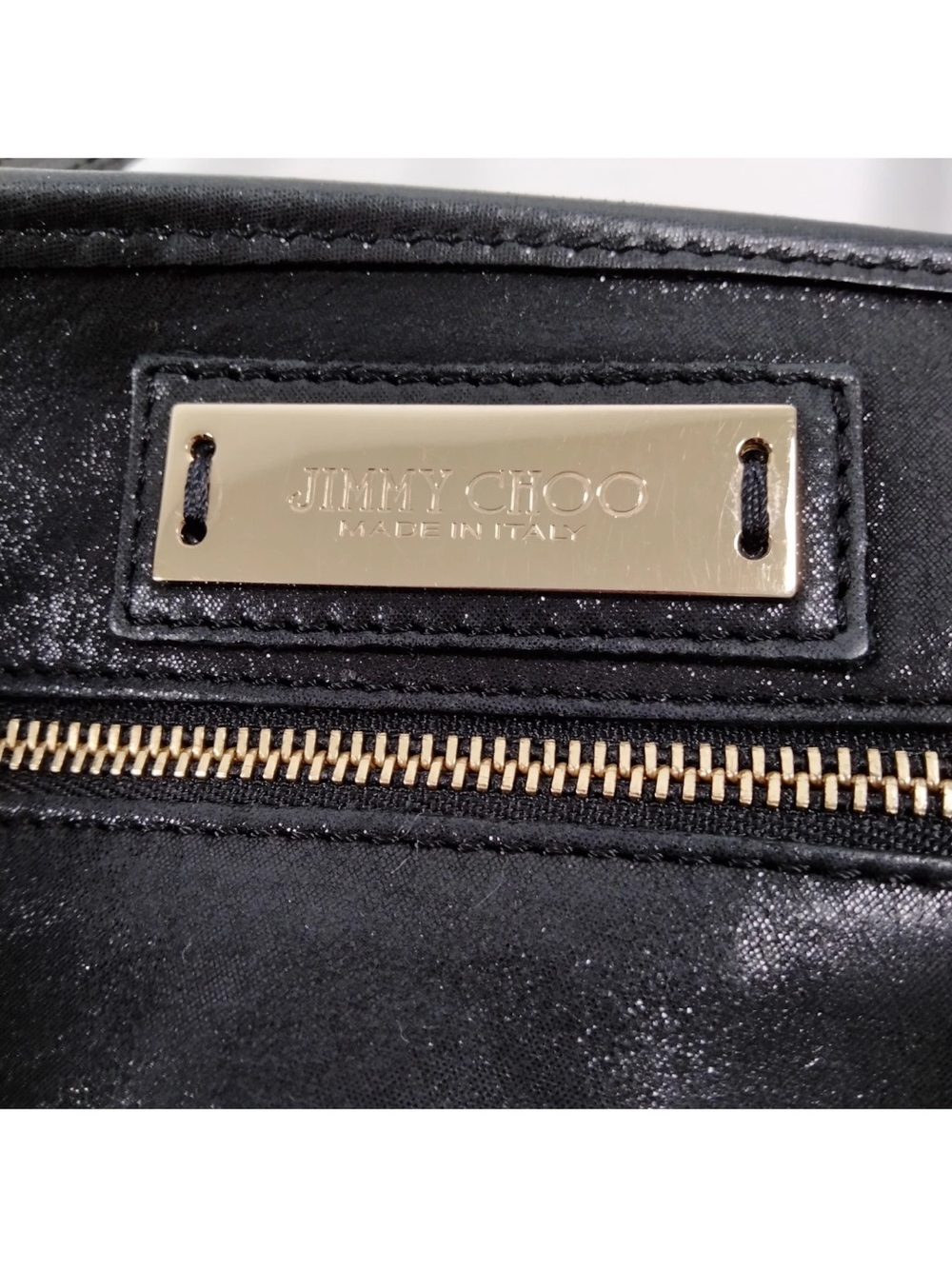 Jimmy Choo Navy Coated Star-Studded Satchel Handbag - Picture 9 of 16